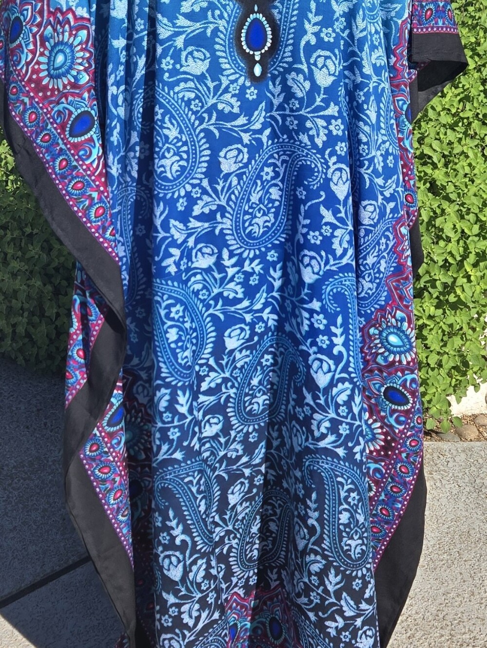 Kaftan Maxi Dress V Neck Swimsuit Coverup π NWT - Picture 5 of 13